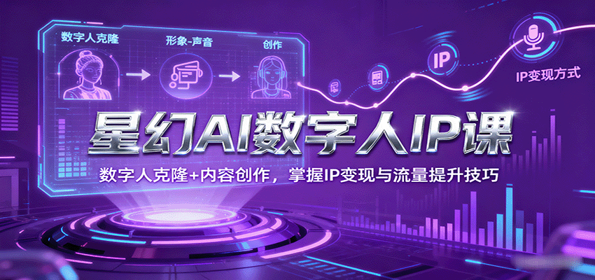 星幻AI数字人IP课，数字人克隆+内容创作，掌握IP变现与流量提升技巧_菜菜笔记