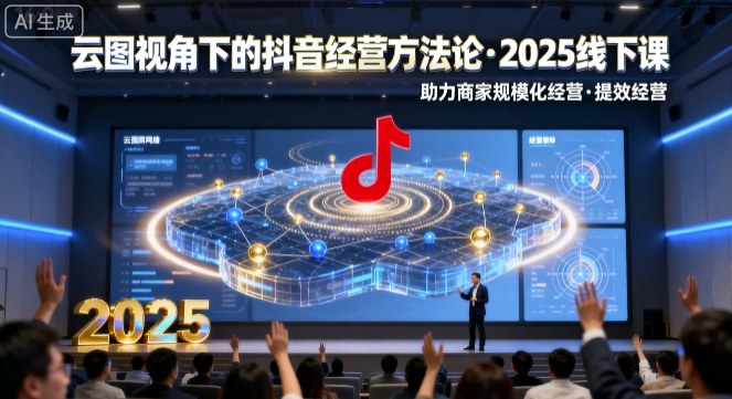 云图视角下的抖音经营方法论，2025线下课，助力商家规模化经营，提效经营（录音+字幕）_菜菜笔记