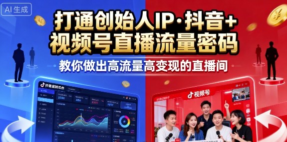25年直播9-10两期线下课，打通创始人IP，抖音+视频号直播流量密码，教你做出高流量高变现的直播间_菜菜笔记