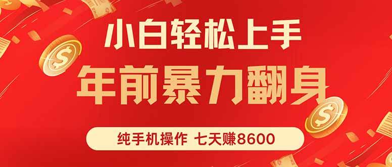 （16080期）七天狂赚8600，小白纯手机操作，日入1000+_菜菜笔记