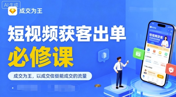 短视频获客出单必修课，成交为王，以成交为导向，直接做能成交的流量_菜菜笔记