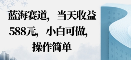 蓝海赛道，当天收益多张，小白可做，操作简单_菜菜笔记