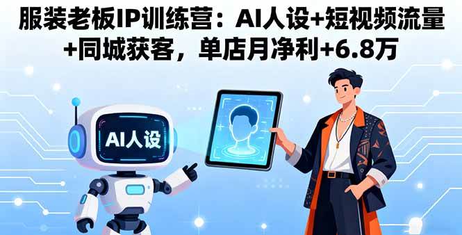 （16117期）服装老板IP训练营：AI人设+短视频流量+同城获客，单店月净利+6.8万_菜菜笔记