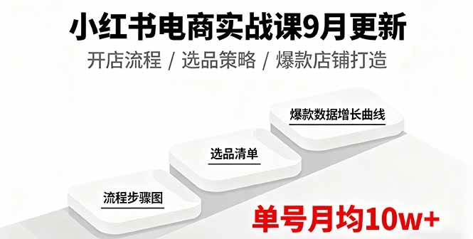 （16120期）小红书电商实战课9月更新，开店流程/选品策略/爆款店铺打造，单号月均10w+_菜菜笔记