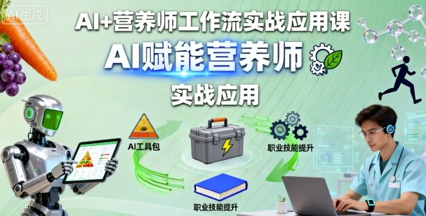 AI+营养师工作流实战应用课，AI赋能营养师_菜菜笔记
