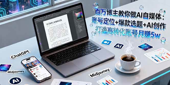 （16131期）百万博主教你做AI自媒体：账号定位+爆款选题+AI创作 打造高转化账号月赚5w_菜菜笔记