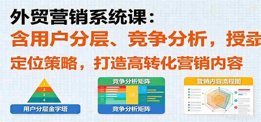 外贸营销系统课：含用户分层、竞争分析，授卖品、定位策略，打造高转化营销内容_菜菜笔记