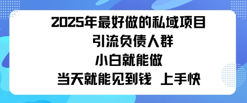 2025私域风口：盯紧负债群体，变现猛，不挑人，有手就行当天见钱_菜菜笔记
