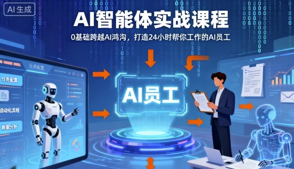 Ai智能体实战课程，0基础跨越Ai鸿沟，打造24小时帮你工作的Ai员工，打破常规，以实战定义Ai_菜菜笔记