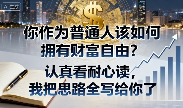 付费文章：你作为普通人该如何拥有财富自由？认真看耐心读，我把思路全写给你了_菜菜笔记