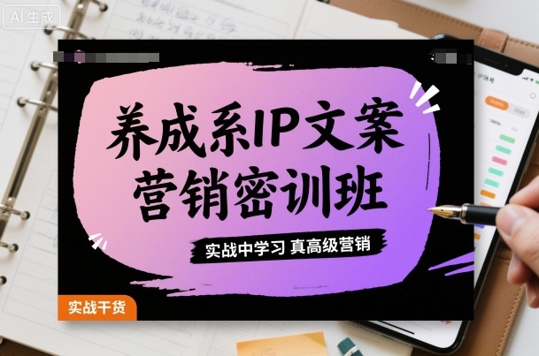养成系IP文案营销密训班，实战中学习真高级营销_菜菜笔记