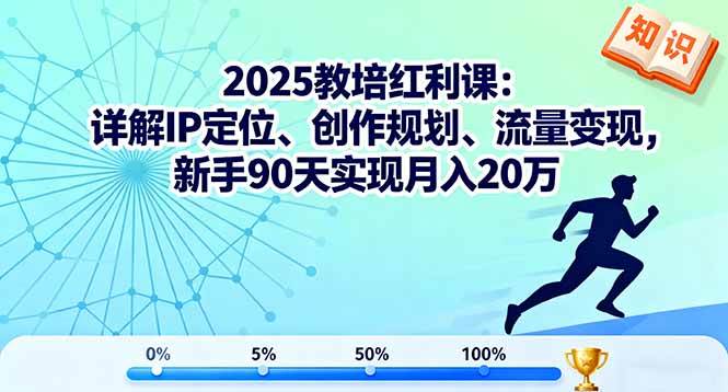 （16178期）2025教培红利课：详解IP定位、创作规划、流量变现，新手90天实现月入20万_菜菜笔记
