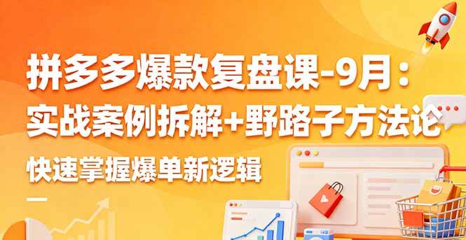 （16176期）拼多多爆款复盘课-9月：实战案例拆解+野路子方法论，快速掌握爆单新逻辑_菜菜笔记