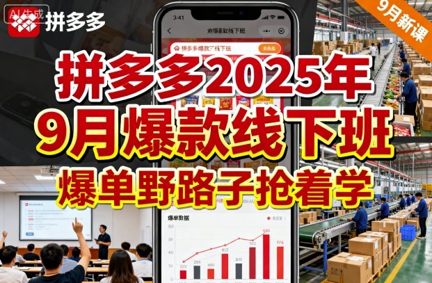 拼多多2025年9月爆款线下班，爆单野路子抢着学_菜菜笔记