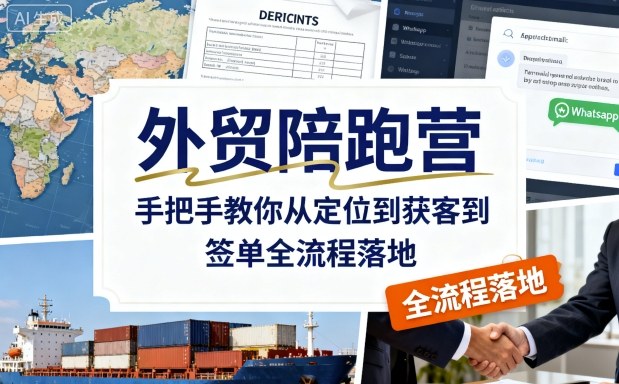 外贸陪跑营，手把手教你从定位到获客到签单全流程落地_菜菜笔记