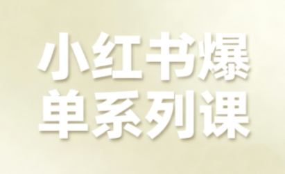 小红书爆单系列课，聚焦小红书电商全链路增长_菜菜笔记