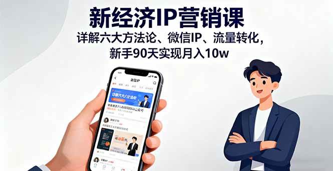 （16194期）新经济IP营销课：详解六大方法论、微信IP、流量转化，新手90天实现月入10w_菜菜笔记