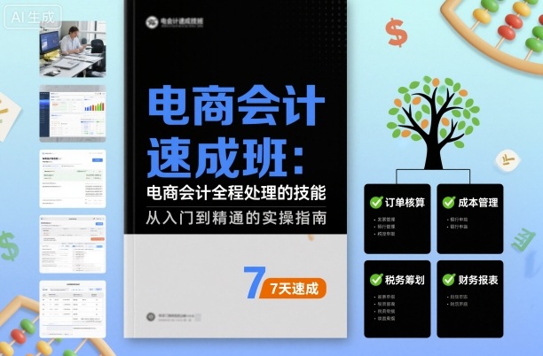 电商会计速成班，电商会计全程处理的技能_菜菜笔记