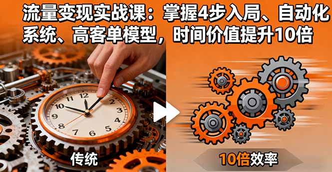 （16197期）流量变现实战课：掌握4步入局、自动化系统、高客单模型，时间价值提升10倍_菜菜笔记