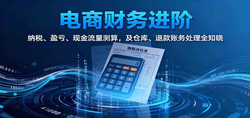 电商财务进阶：纳税、盈亏、现金流量测算，及仓库、退款账务处理全知晓_菜菜笔记