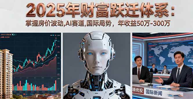 （16217期）2025年财富跃迁体系：掌握房价波动,AI赛道,国际局势，年收益50万-300万_菜菜笔记