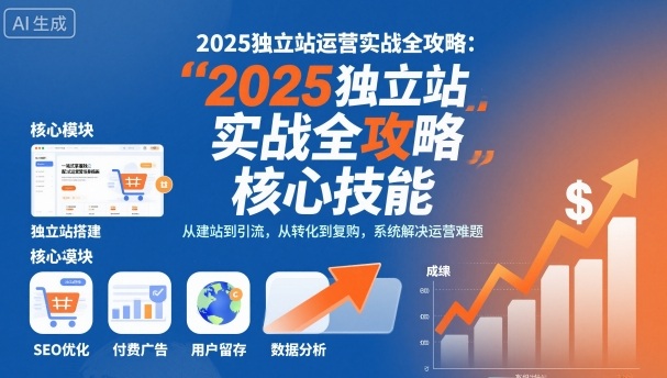 2025独立站运营实战全攻略，一站式掌握独立站运营核心技能_菜菜笔记
