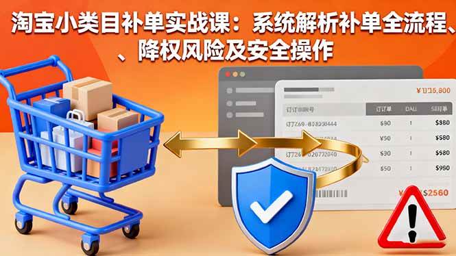 （16239期）淘宝小类目补单实战课：系统解析补单全流程、降权风险及安全操作_菜菜笔记