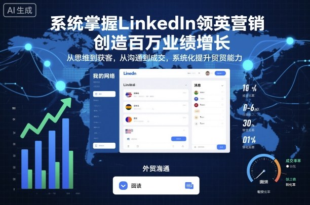 系统掌握LinkedIn领英营销，创造百万业绩增长，从思维到获客，从沟通到成交，系统化提升外贸能力_菜菜笔记