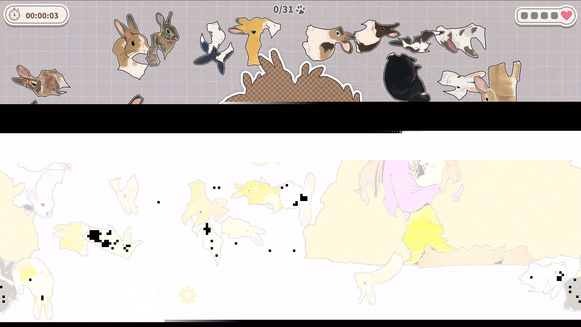 挤在一起的兔兔/Bunnies Huddled Together_菜菜笔记