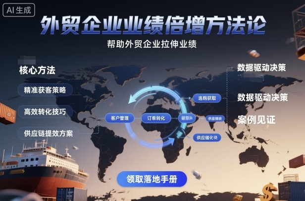 外贸企业业绩倍增方法论，帮助外贸企业拉伸业绩_菜菜笔记