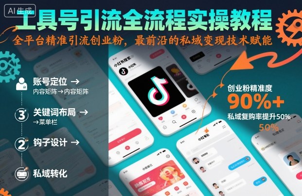 工具号引流全流程保姆级实操教程，全平台精准引流创业粉，最前沿的私域变现技术赋能_菜菜笔记