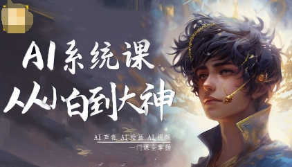 AI系统课程，从小白到大神系统学AI，AI声音-AI绘画-AI视频一门课全掌握_菜菜笔记