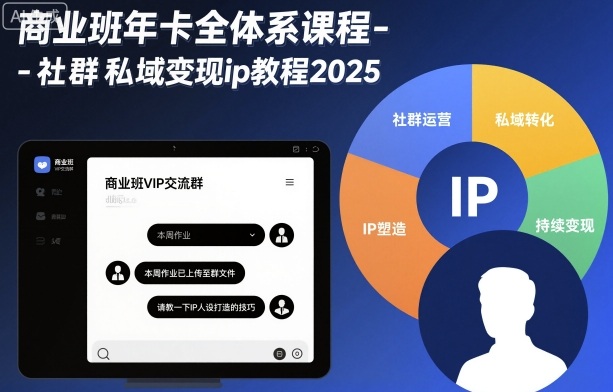 商业班年卡全体系课程-社群私域变现ip教程2025_菜菜笔记