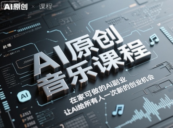AI原创音乐课程，在家可做的Ai副业，让Ai给所有人一次新的创业机会_菜菜笔记