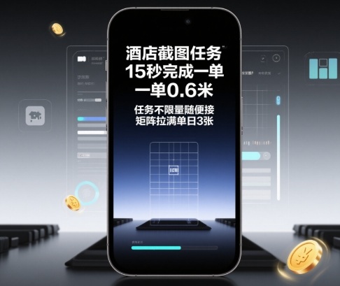 酒店截图任务，15秒完成一单，一单0.6米，任务不限量随便接，矩阵拉满单日3张【揭秘】_菜菜笔记