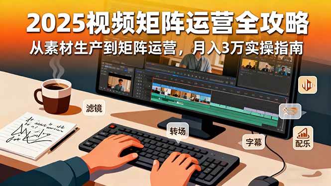(16333期)2025短视频矩阵运营全攻略:从素材生产到矩阵运营,月入3万实操指南_菜菜笔记