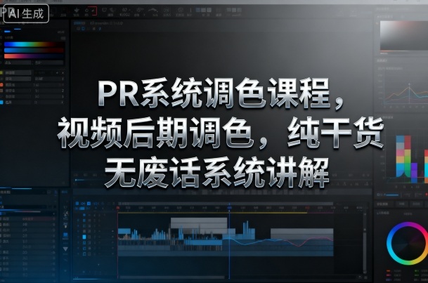 PR系统调色课程，视频后期调色，纯干货无废话系统讲解_菜菜笔记