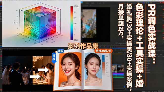 （16336期）PR调色实战课：色彩理论+工具实操+婚礼医美/30+实操案例，月接单超2万_菜菜笔记