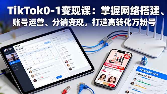 （16334期）TikTok0-1变现课：掌握网络搭建、账号运营、分销变现，打造高转化万粉号_菜菜笔记