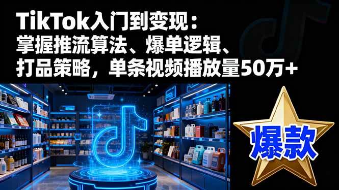 （16367期）TikTok入门到变现：掌握推流算法、爆单逻辑、打品策略，单条视频播放量50w_菜菜笔记