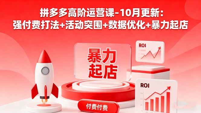 (16366期)拼多多高阶运营课-10月更新:强付费打法+活动突围+数据优化+暴力起店_菜菜笔记