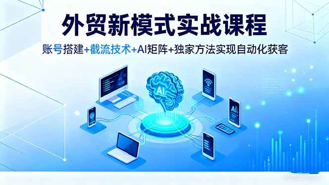 （16363期）外贸新模式实战课程，账号搭建+截流技术+AI矩阵+独家方法实现自动化获客_菜菜笔记