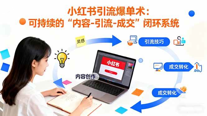 （16362期）小红书引流爆单术：构建一套低成本 可持续的“内容-引流-成交”闭环系统_菜菜笔记