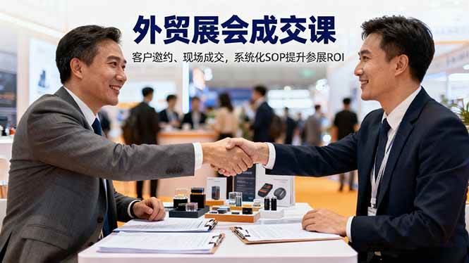 (16356期)外贸展会成交课,含目标制定、客户邀约、现场成交,系统化SOP提升参展ROI_菜菜笔记