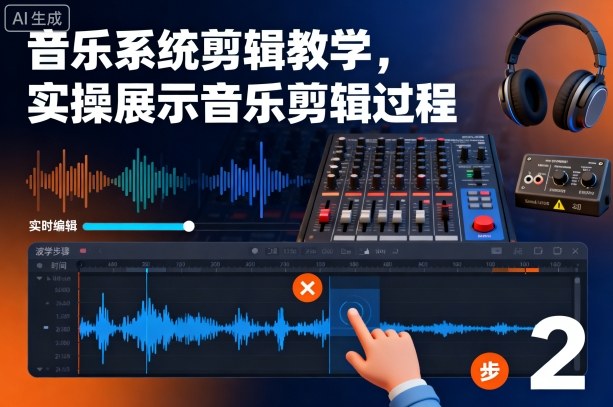 音乐系统剪辑教学，实操展示音乐剪辑过程_菜菜笔记