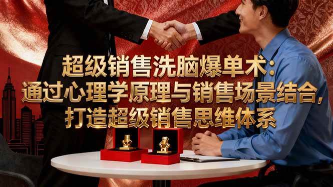 (16370期)超级销售洗脑爆单术:通过心理学原理与销售场景结合,打造超级销售思维体系_菜菜笔记