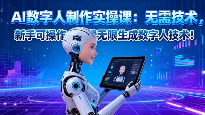（16376期）AI数字人制作实操课：无需技术，新手可操作，免费无限生成数字人技术！_菜菜笔记