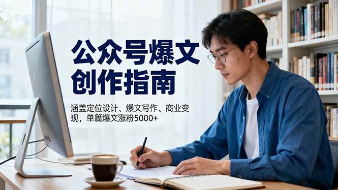 （16380期）公众号爆文创作指南，涵盖定位设计+爆文写作+商业变现，单篇爆文涨粉5000+_菜菜笔记