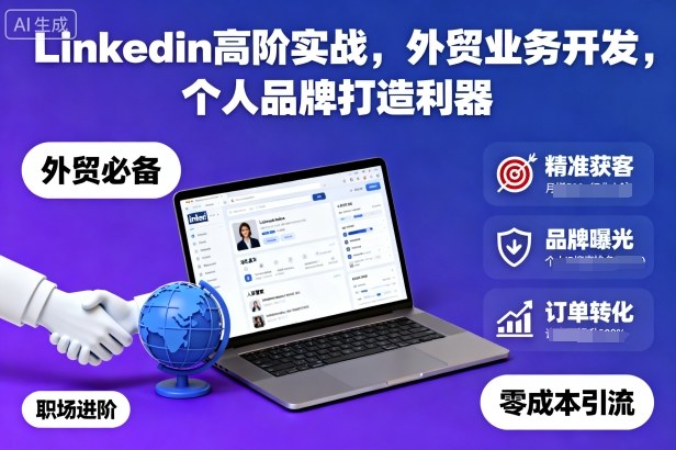 Linkedin高阶实战,外贸业务开发,个人品牌打造利器_菜菜笔记