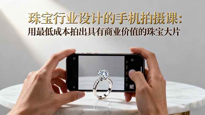 (16385期)珠宝行业设计的手机拍摄课:用最低成本拍出具有商业价值的珠宝大片!_菜菜笔记